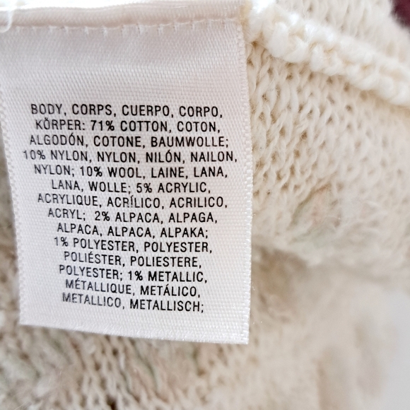 Anthropologie Knitted & Knotted Alpaca Wool Blend Braided Nordic Cardigan - Picture 10 of 12